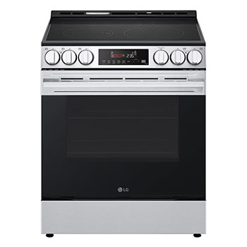 Front view of 30" Elec. 6.3 cu ft. Range | Fan Convection, Air Fry , SelfClean, EasyClean®& Smart, Stainless (LSEL6333XE)