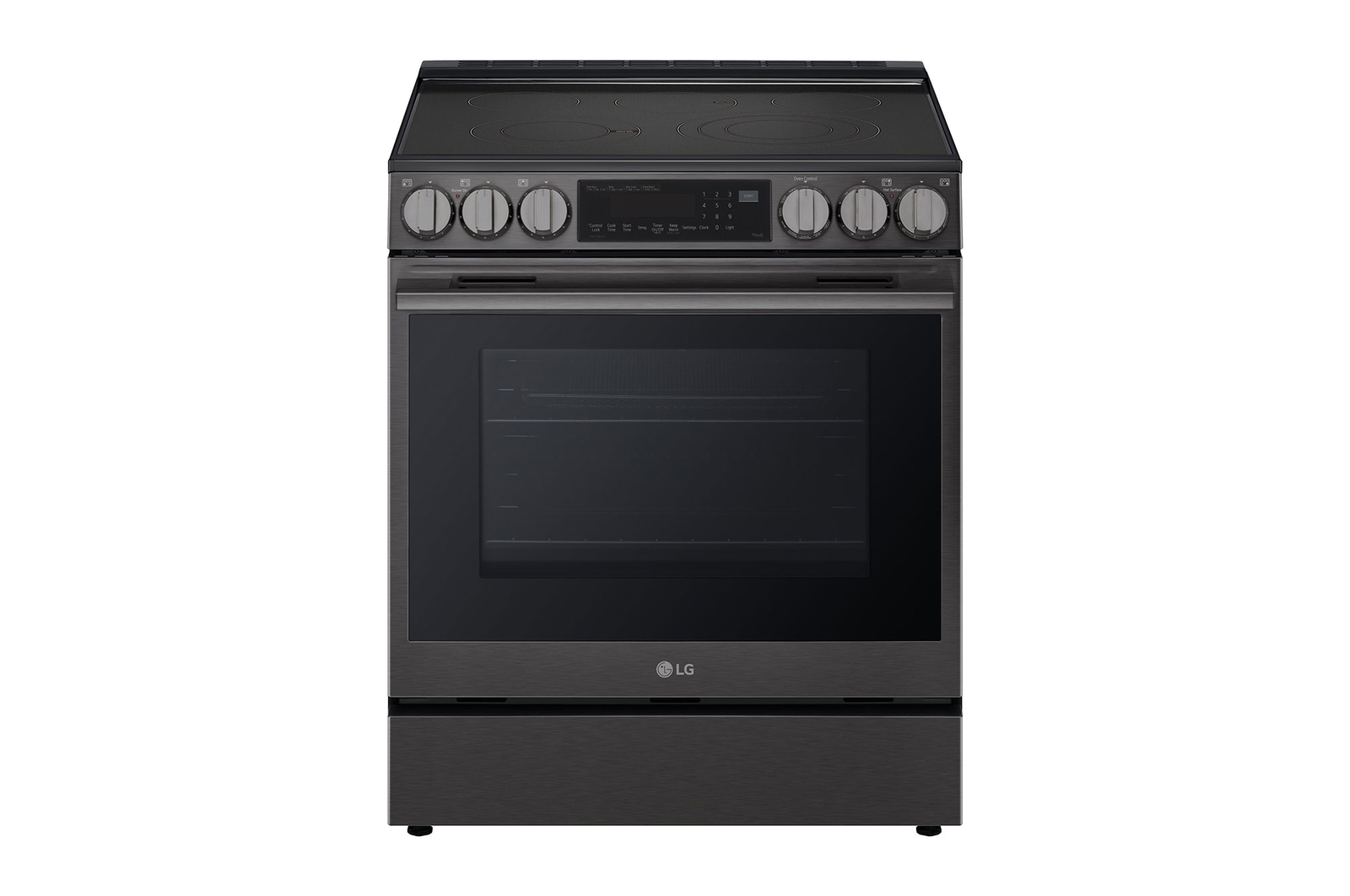 Front view of 30" Elec. 6.3 cu ft. Range | Probake Convection, Air Fry, InstaView®, SelfClean, EasyClean®&Smart (LSEL6335ZE)