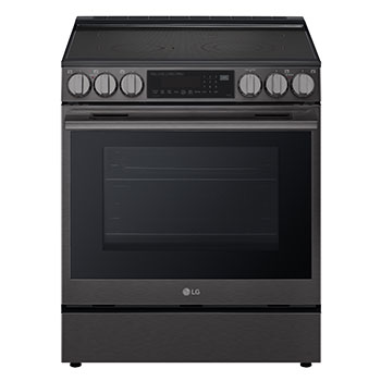 Front view of 30" Elec. 6.3 cu ft. Range | Probake Convection, Air Fry, InstaView®, SelfClean, EasyClean®&Smart (LSEL6335ZE)