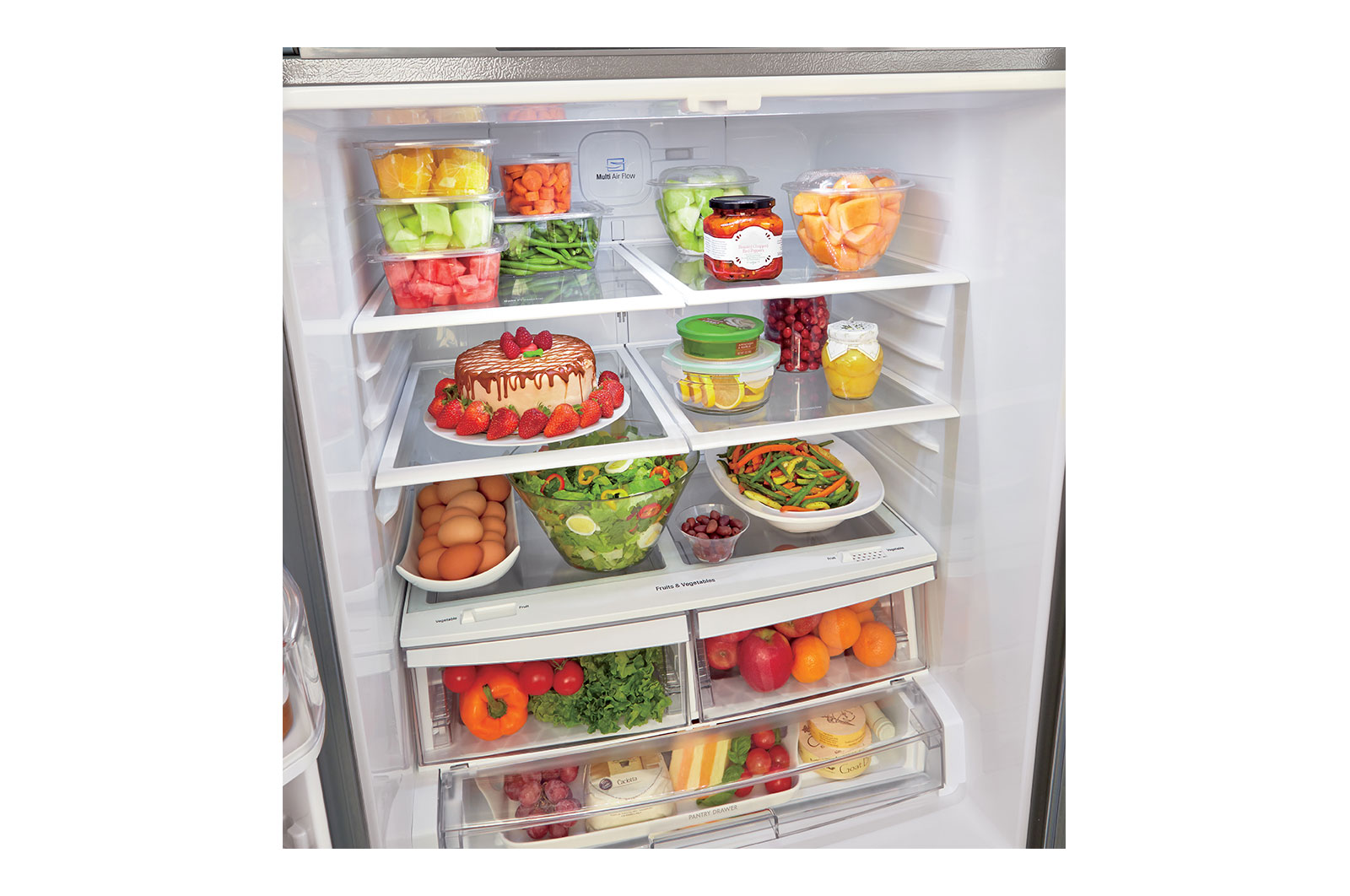 LG 30" 22 cu.ft. Standard-Depth French 3-Door Refrigerator, LRFNS2200D