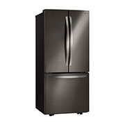 Side view of LG 30" 22 cu.ft. Standard-Depth French 3-Door Refrigerator - LRFNS2200D