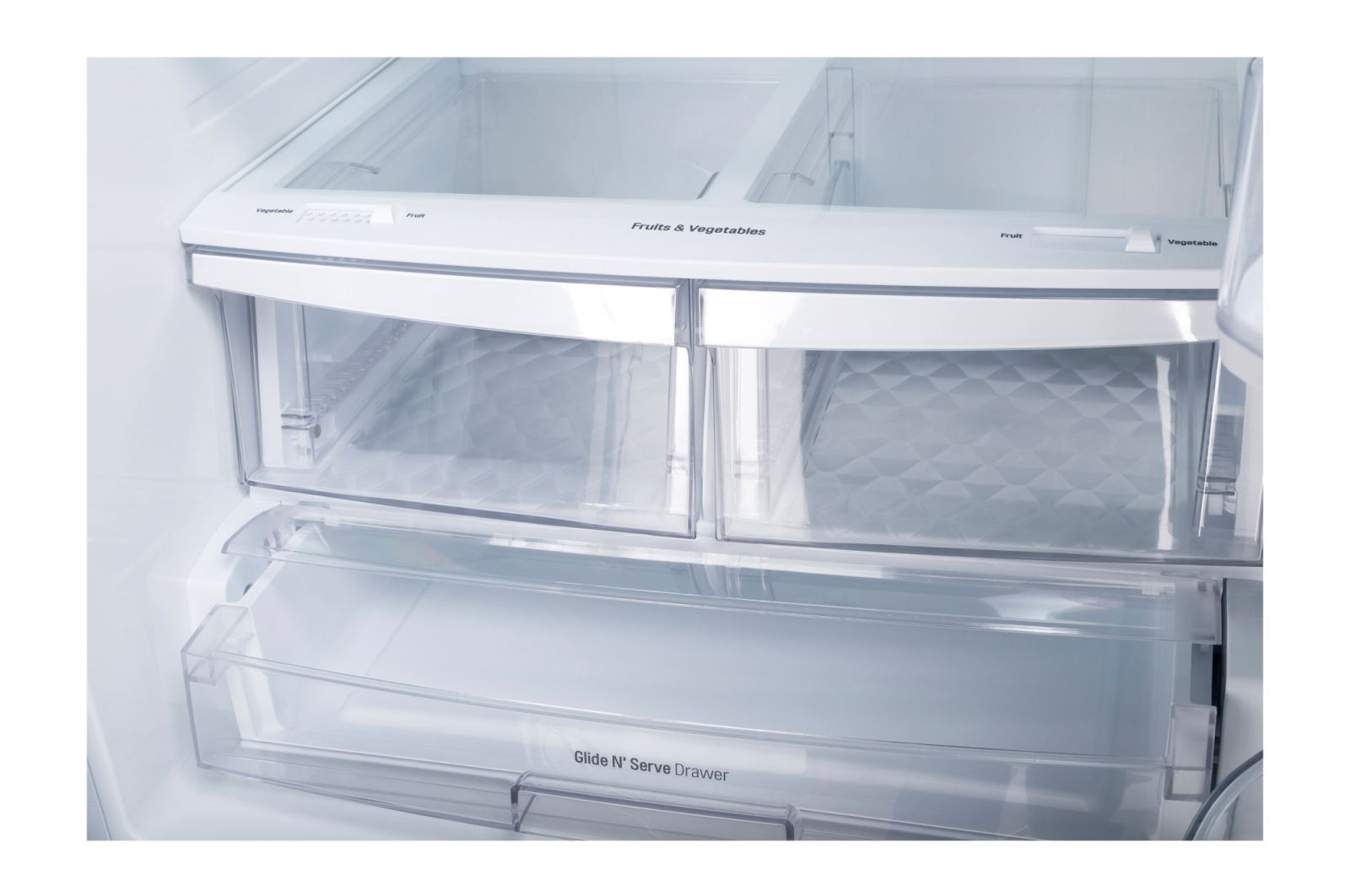 LG 30" 22 cu.ft. Standard-Depth French 3-Door Refrigerator, LRFNS2200W