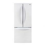 Front view of LG 30" 22 cu.ft. Standard-Depth French 3-Door Refrigerator - LRFNS2200W