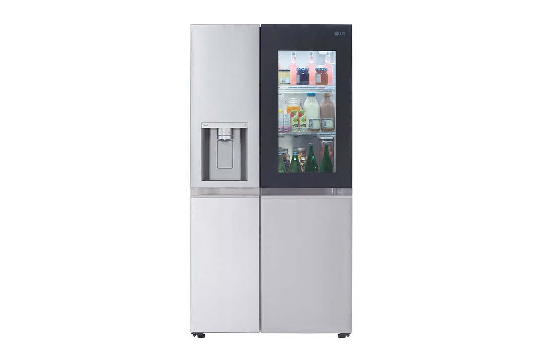 Front view of LG 36" 27 cu.ft. InstaView® Standard-Depth Side by Side Refrigerator | Ice & Water Dispenser | Dual Ice Maker with Craft Ice® - LRSOS2706S