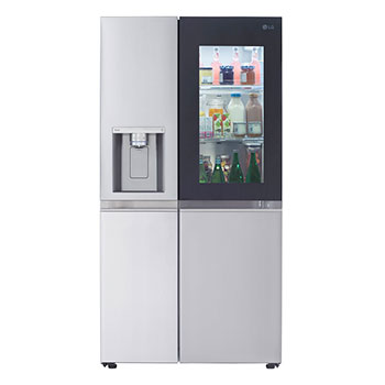 Front view of LG 36" 27 cu.ft. InstaView® Standard-Depth Side by Side Refrigerator | Ice & Water Dispenser | Dual Ice Maker with Craft Ice® - LRSOS2706S