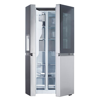 Side view of LG 36" 27 cu.ft. InstaView® Standard-Depth Side by Side Refrigerator | Ice & Water Dispenser | Dual Ice Maker with Craft Ice® - LRSOS2706S