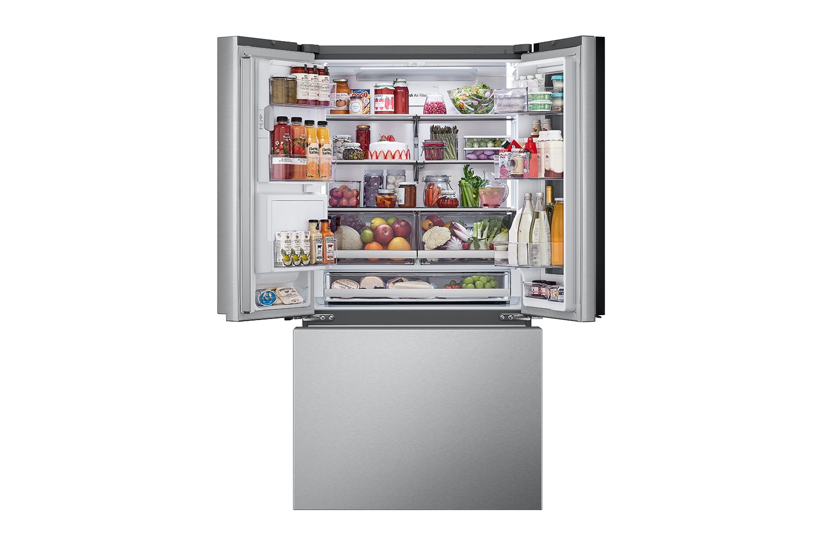 LG 36" 31 cu.ft. Mirror InstaView® Door-in-Door® Standard-Depth MAX® French 3-Door | Ice & Water Dispenser | 4 Types of Ice with Craft Ice®, LRYKS3106S