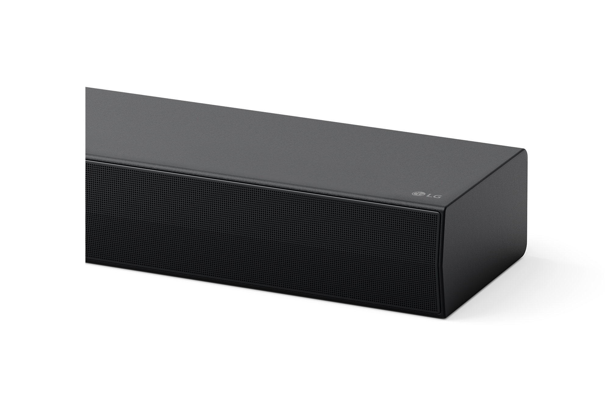 Front view of LG Soundbar S70TR's side corner