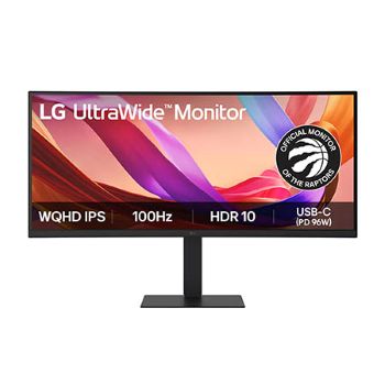 Front view of ultrawide monitor