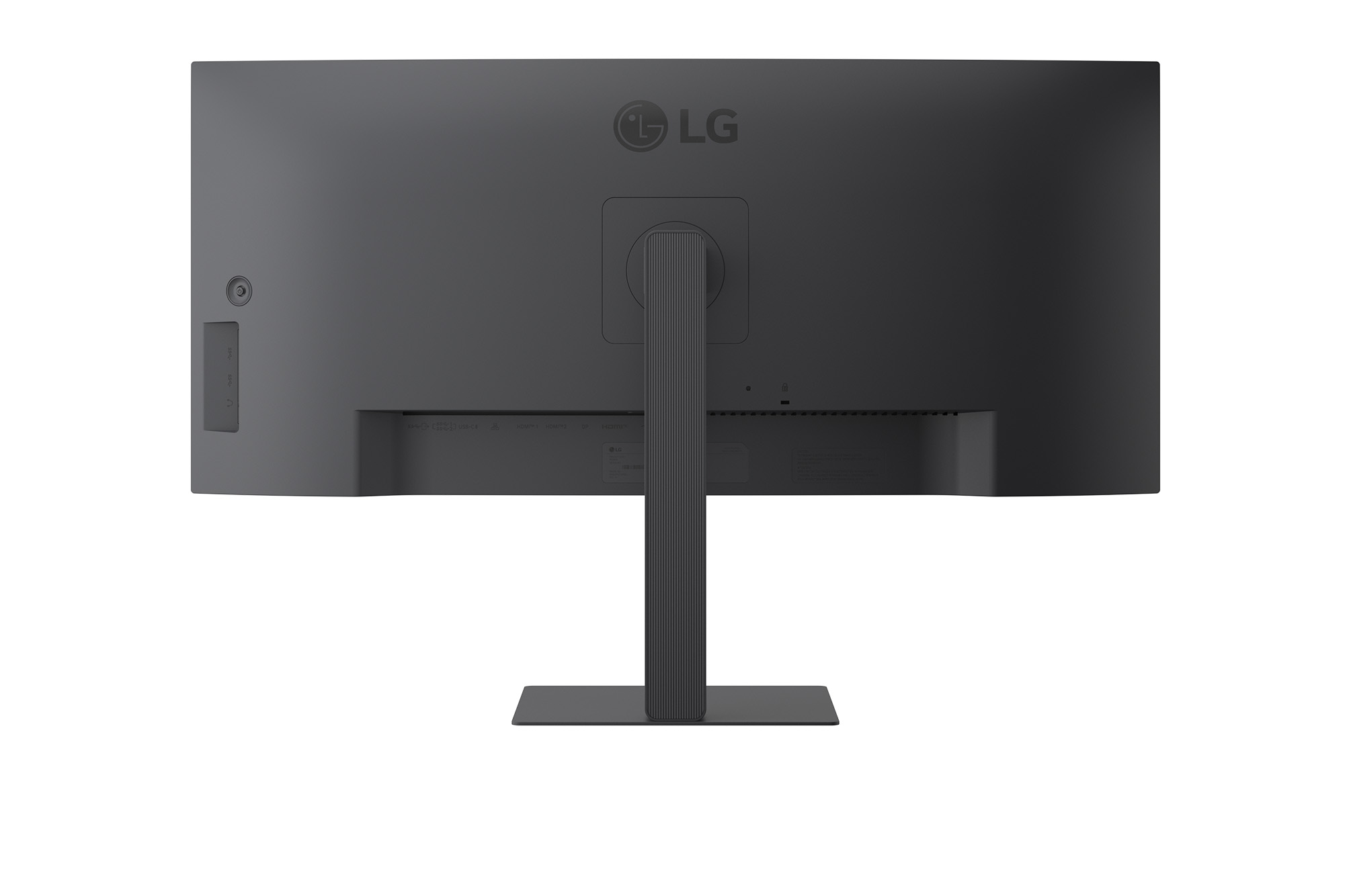 Rear view of monitor with dual ports visible