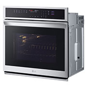 LG 4.7 cu ft. Single Wall Oven | True Convection, Steam Sous-Vide, Air Fry, InstaView<sup>®</sup>, SelfClean, EasyClean<sup>®</sup> & Smart, Stainless, WSEP4727F