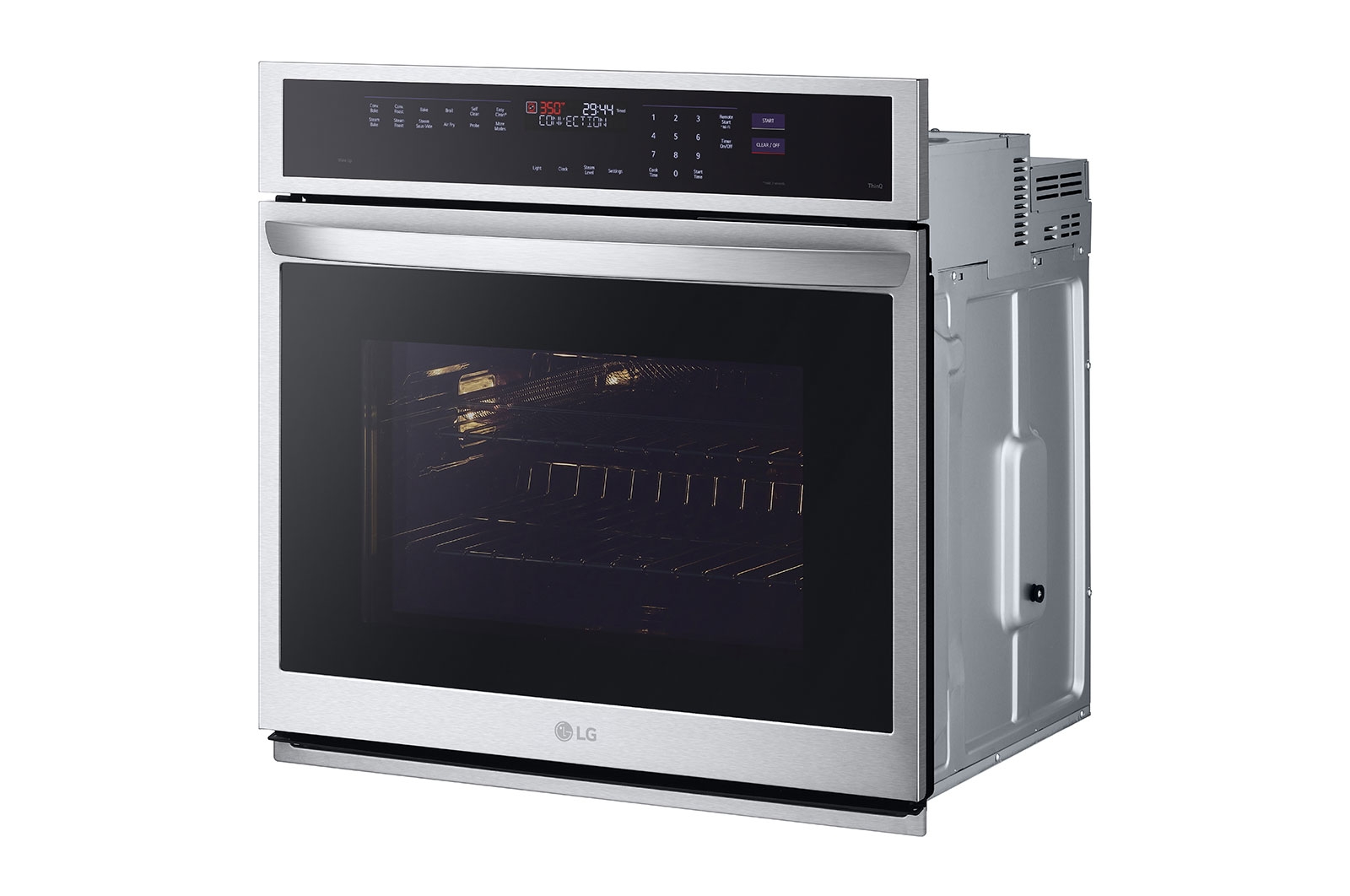 LG 4.7 cu ft. Single Wall Oven | True Convection, Steam Sous-Vide, Air Fry, InstaView<sup>®</sup>, SelfClean, EasyClean<sup>®</sup> & Smart, Stainless, WSEP4727F