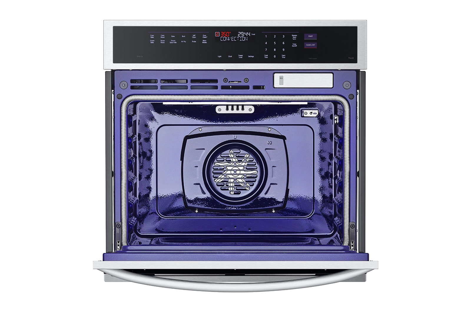 LG 4.7 cu ft. Single Wall Oven | True Convection, Steam Sous-Vide, Air Fry, InstaView<sup>®</sup>, SelfClean, EasyClean<sup>®</sup> & Smart, Stainless, WSEP4727F