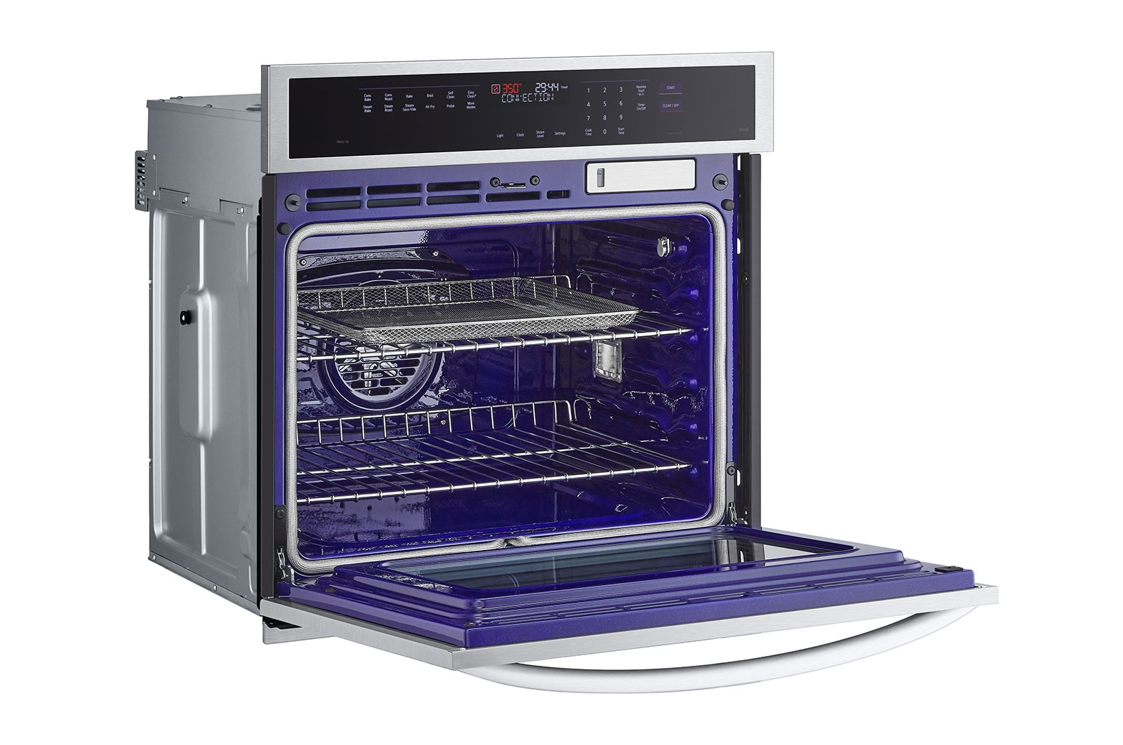 LG 4.7 cu ft. Single Wall Oven | True Convection, Steam Sous-Vide, Air Fry, InstaView<sup>®</sup>, SelfClean, EasyClean<sup>®</sup> & Smart, Stainless, WSEP4727F