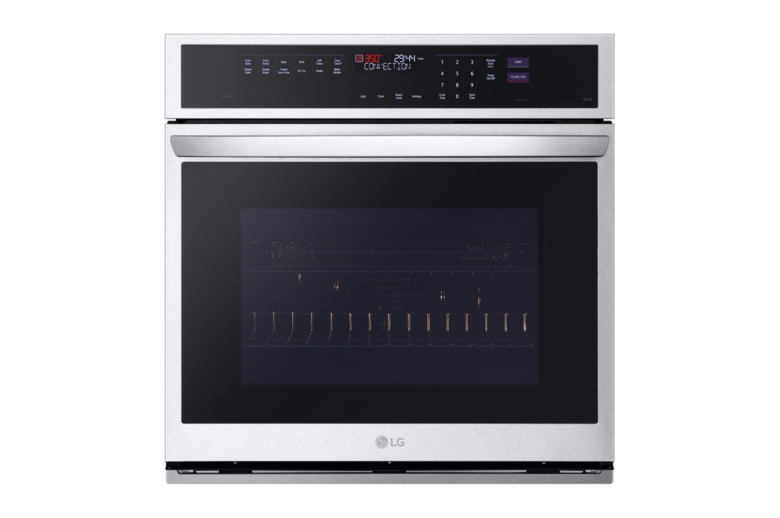LG 4.7 cu ft. Single Wall Oven | True Convection, Steam Sous-Vide, Air Fry, InstaView<sup>®</sup>, SelfClean, EasyClean<sup>®</sup> & Smart, Stainless, WSEP4727F