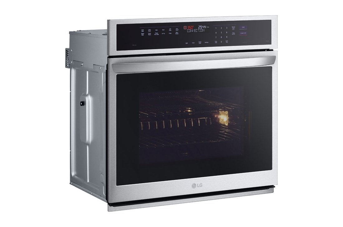 LG 4.7 cu ft. Single Wall Oven | True Convection, Steam Sous-Vide, Air Fry, InstaView<sup>®</sup>, SelfClean, EasyClean<sup>®</sup> & Smart, Stainless, WSEP4727F