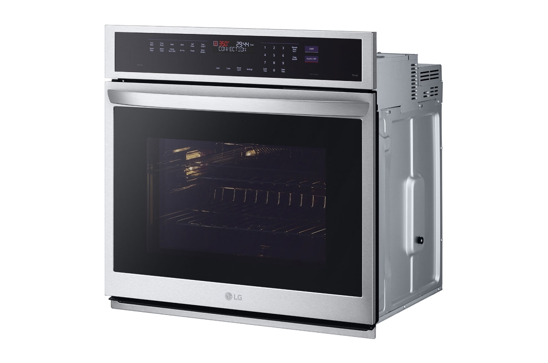 LG 4.7 cu ft. Single Wall Oven | True Convection, Steam Sous-Vide, Air Fry, InstaView<sup>®</sup>, SelfClean, EasyClean<sup>®</sup> & Smart, Stainless, WSEP4727F