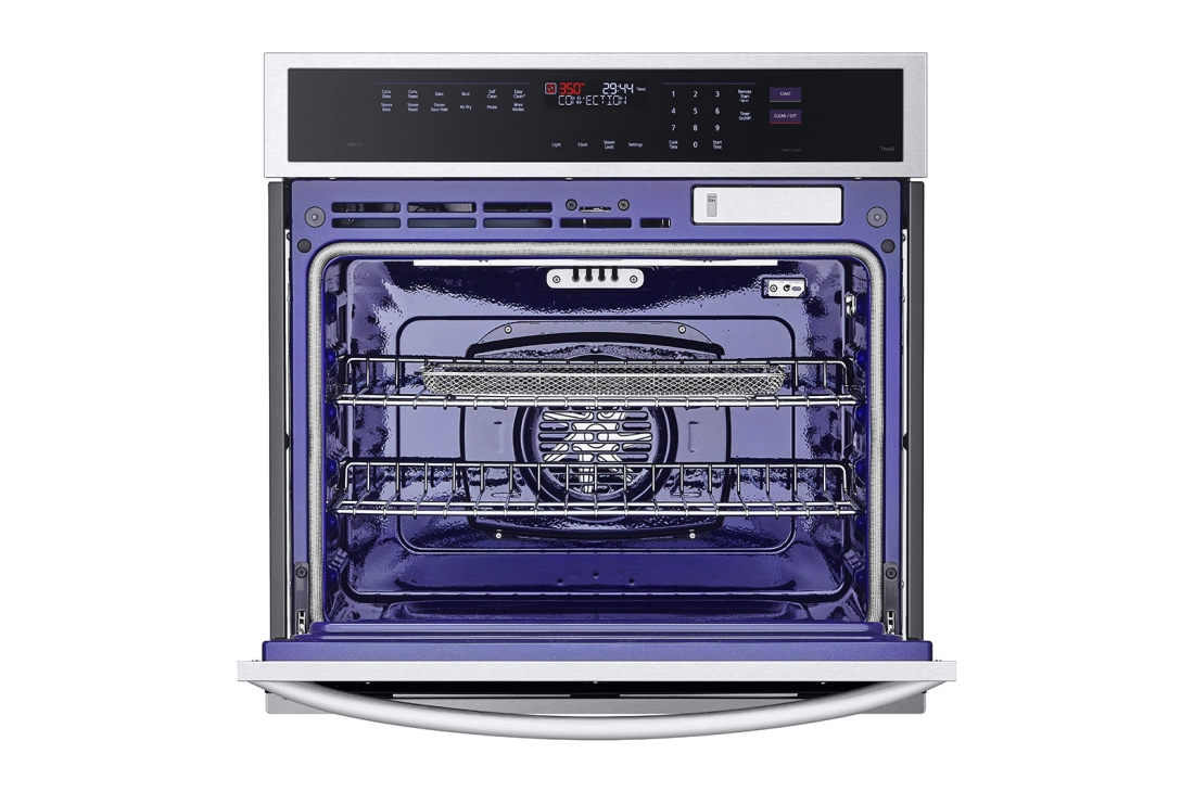 LG 4.7 cu ft. Single Wall Oven | True Convection, Steam Sous-Vide, Air Fry, InstaView<sup>®</sup>, SelfClean, EasyClean<sup>®</sup> & Smart, Stainless, WSEP4727F