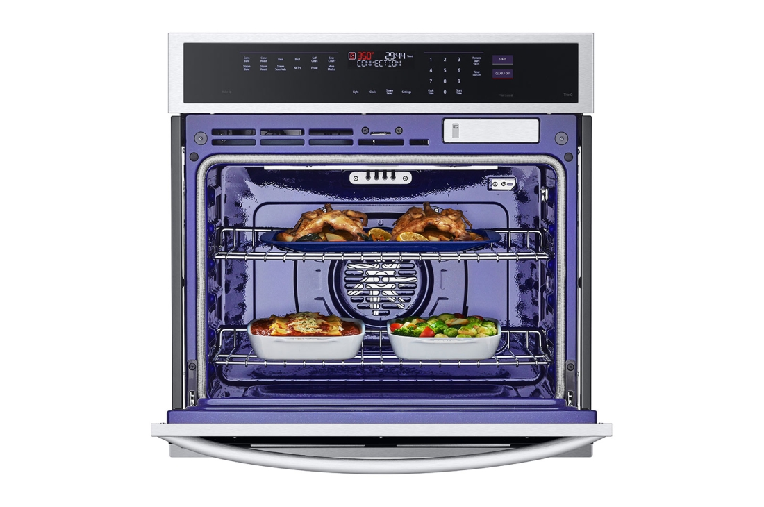 LG 4.7 cu ft. Single Wall Oven | True Convection, Steam Sous-Vide, Air Fry, InstaView<sup>®</sup>, SelfClean, EasyClean<sup>®</sup> & Smart, Stainless, WSEP4727F