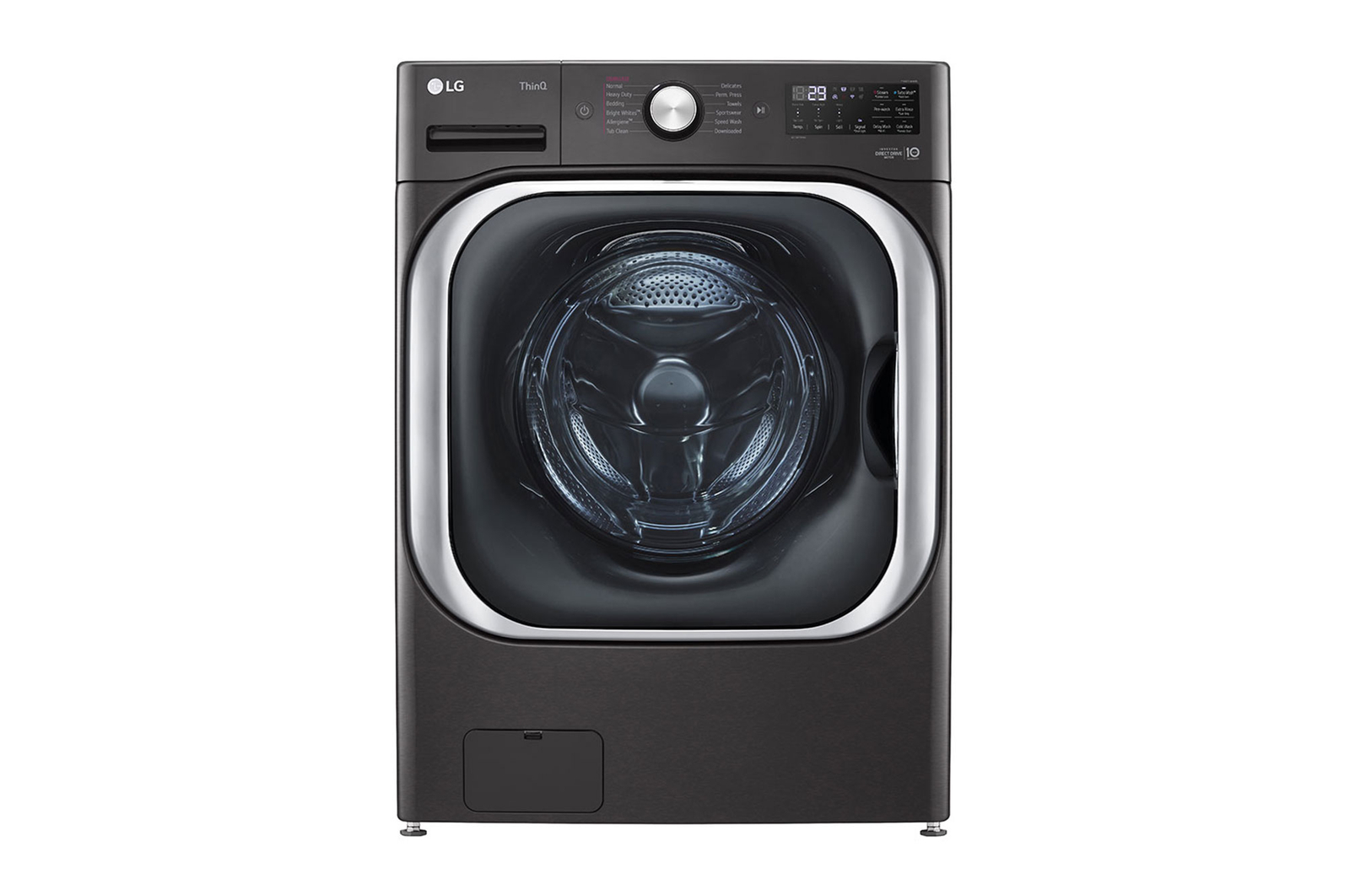 Front view of LG 6.0 cu.ft. Front Load Washer with TurboWash®, AI DD® and Steam - WM8900HBA