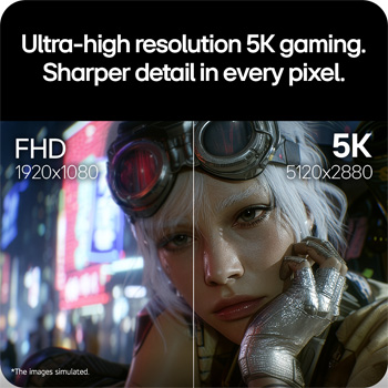 Front view of 27-inch UltraGear evo GM9, Hyper Mini LED Gaming Monitor with Dual Mode (5K 165Hz or QHD 330Hz) (27GM950B)