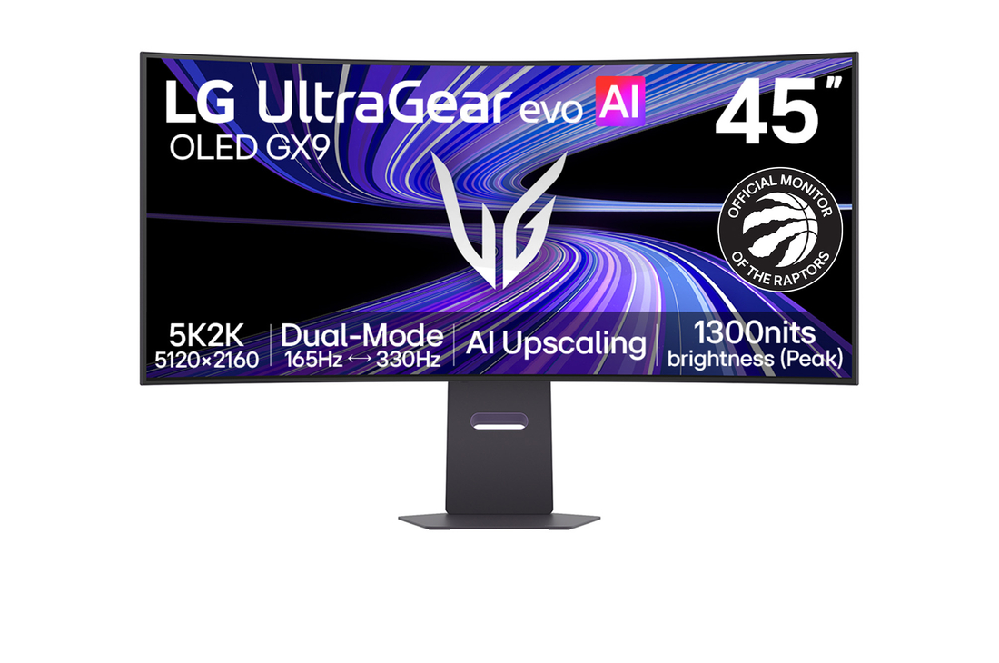45-inch UltraGear evo GX9, World’s First AI Upscaling 45" 5K2K OLED Gaming Monitor