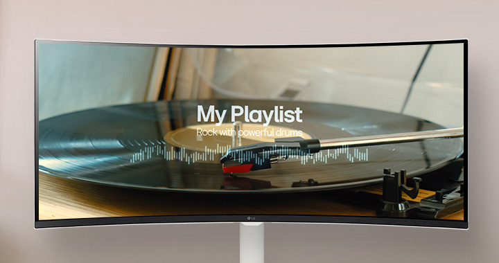 The video shows a webOS screen being controlled with a keyboard and mouse.