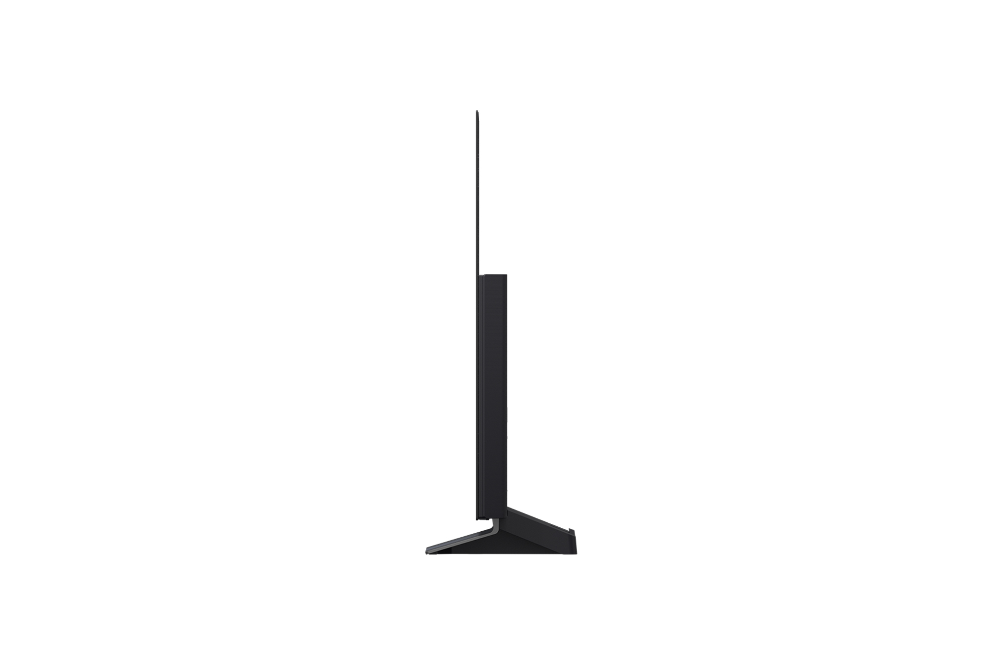 Vue latérale du téléviseur Smart TV LG OLED evo AI C5 4K.