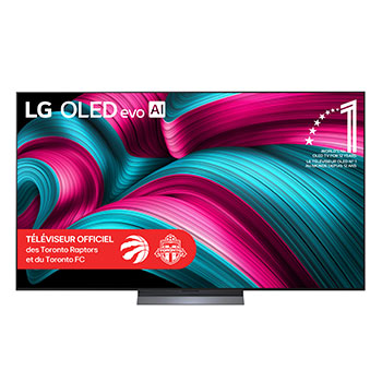Vue de face de 77 pouces LG OLED evo AI C5 4K Smart TV 2025 OLED77C5YUA