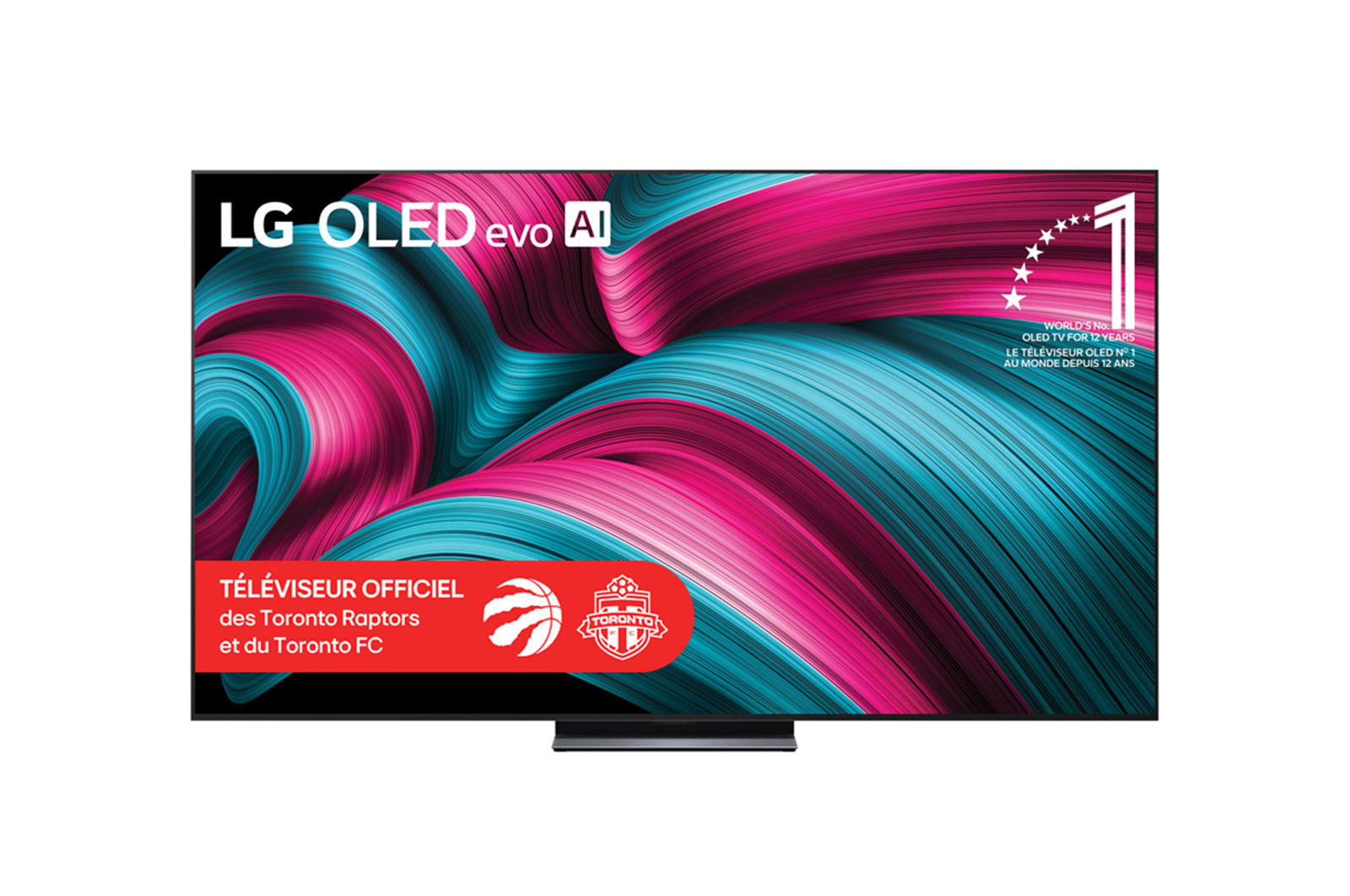 Vue de face de 83 pouces LG OLED evo AI C5 4K Smart TV 2025 OLED83C5YUA