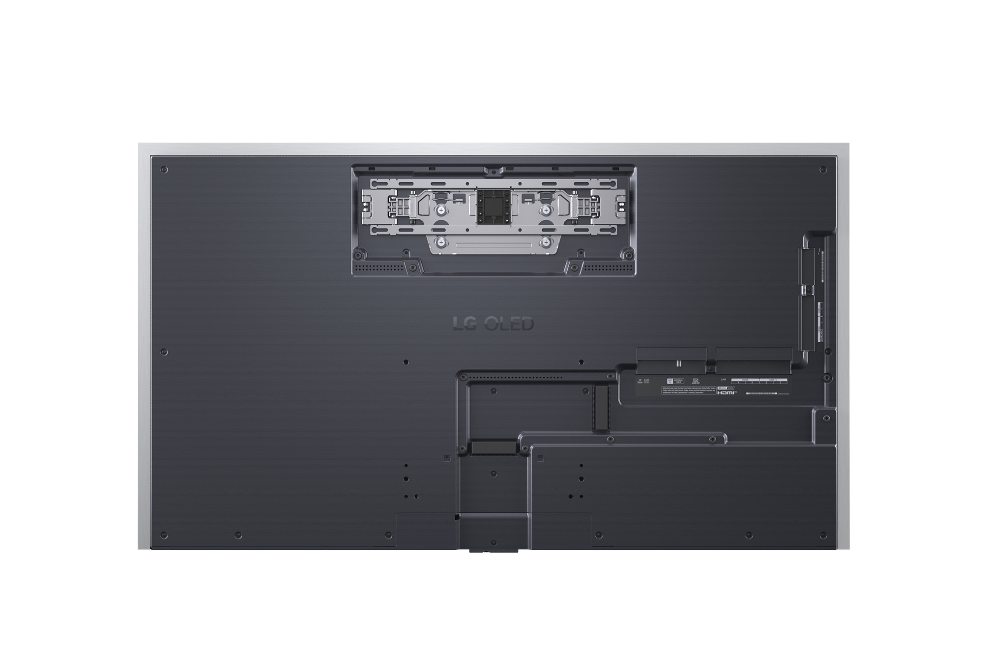 Vue arrière du téléviseur Smart TV LG OLED evo AI G5 4K.