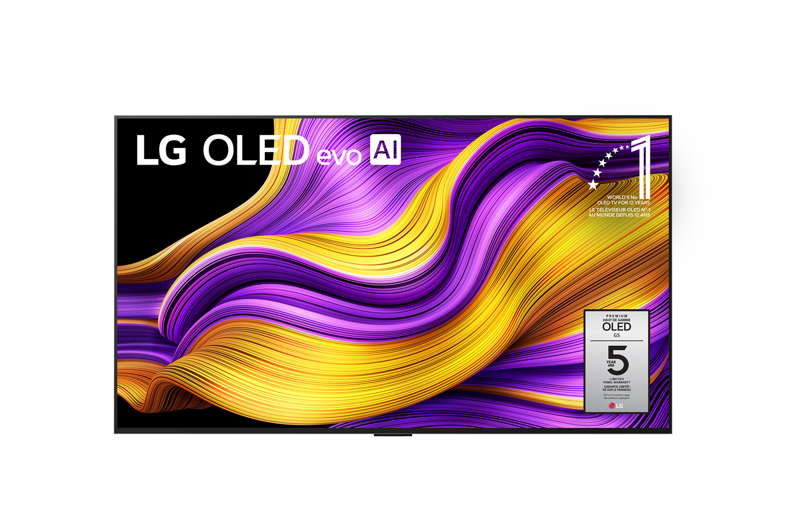 Vue arrière du téléviseur Smart TV LG OLED evo AI G5 4K.