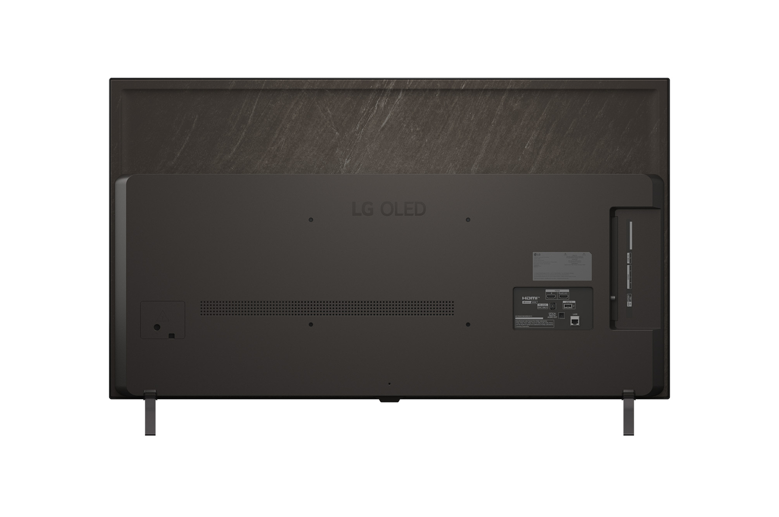 Vue arrière du téléviseur Smart LG OLED AI B5 4K.