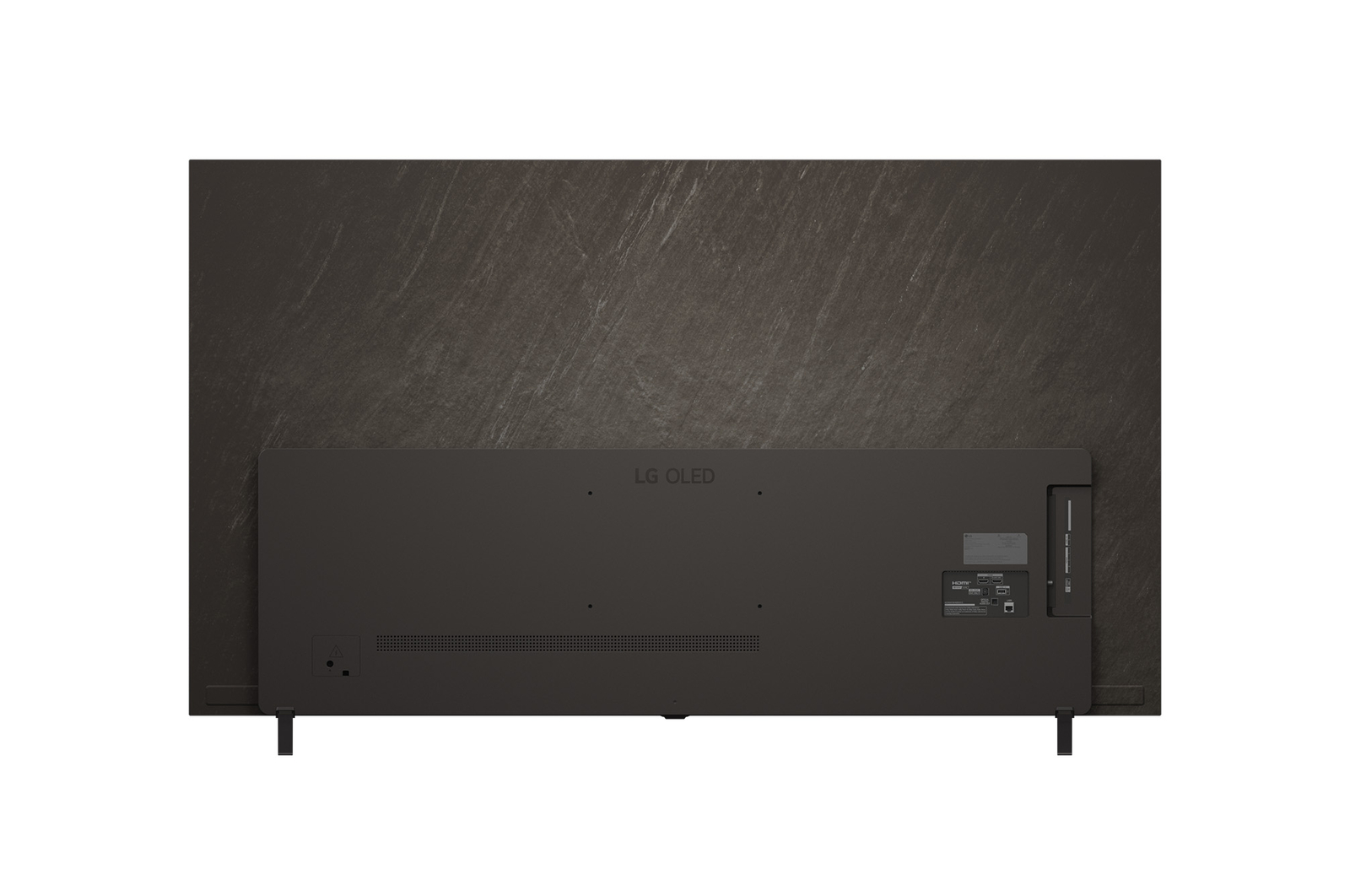 Vue arrière du téléviseur Smart LG OLED IA B5 4K.