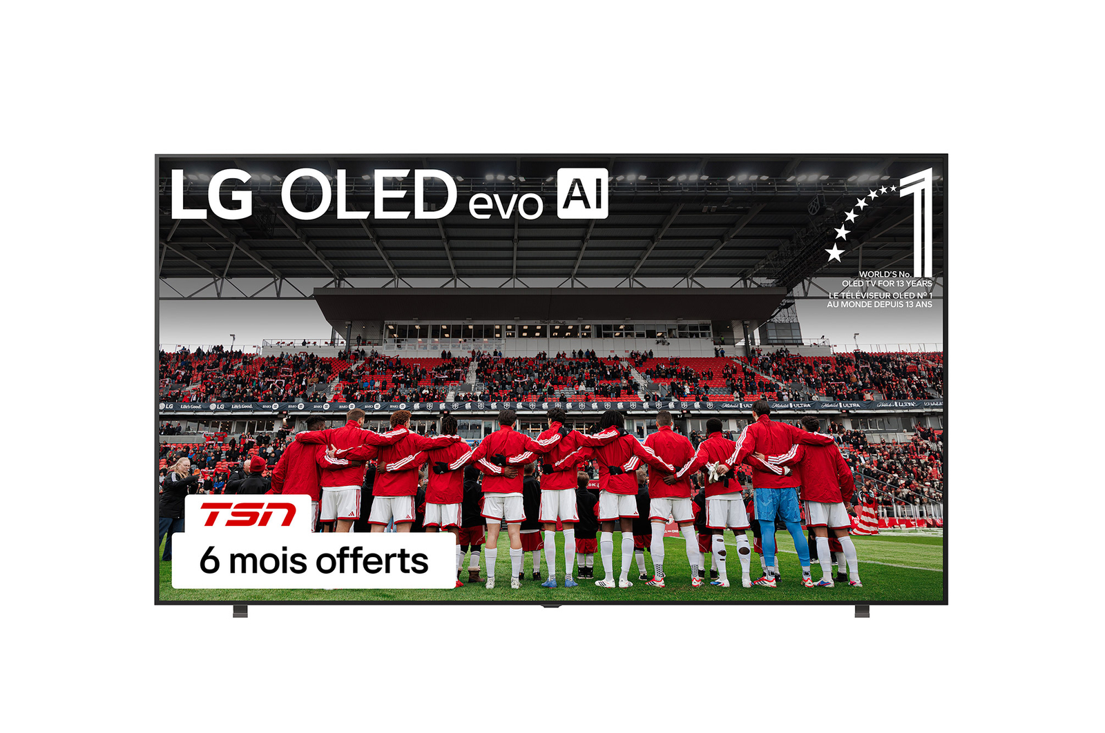 Vue de face de 83 pouces LG OLED AI B5 4K Smart TV 2025 OLED83B5PUA