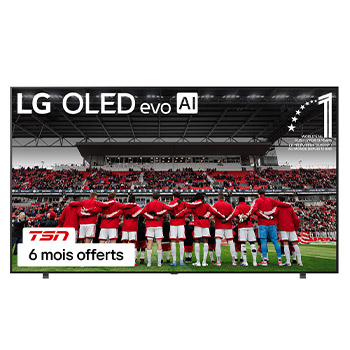 Vue de face de 83 pouces LG OLED AI B5 4K Smart TV 2025 OLED83B5PUA