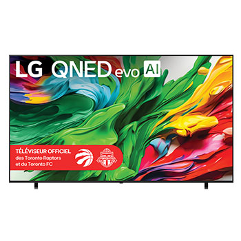 Vue de face de 100 pouces LG QNED AI QNED85 4K Smart TV 2025 100QNED85AU