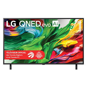 Vue de face de 50 pouces LG QNED evo AI QNED85 MiniLED 4K Smart TV 2025 50QNED85AUA
