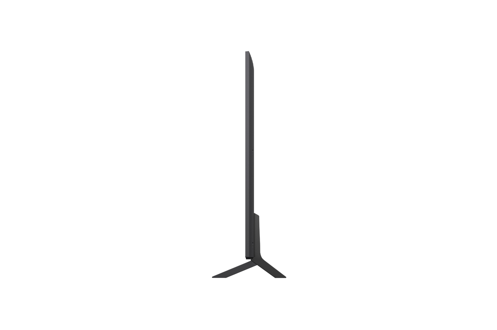 Vue latérale gauche du téléviseur LG QNED evo QNED85 TV 