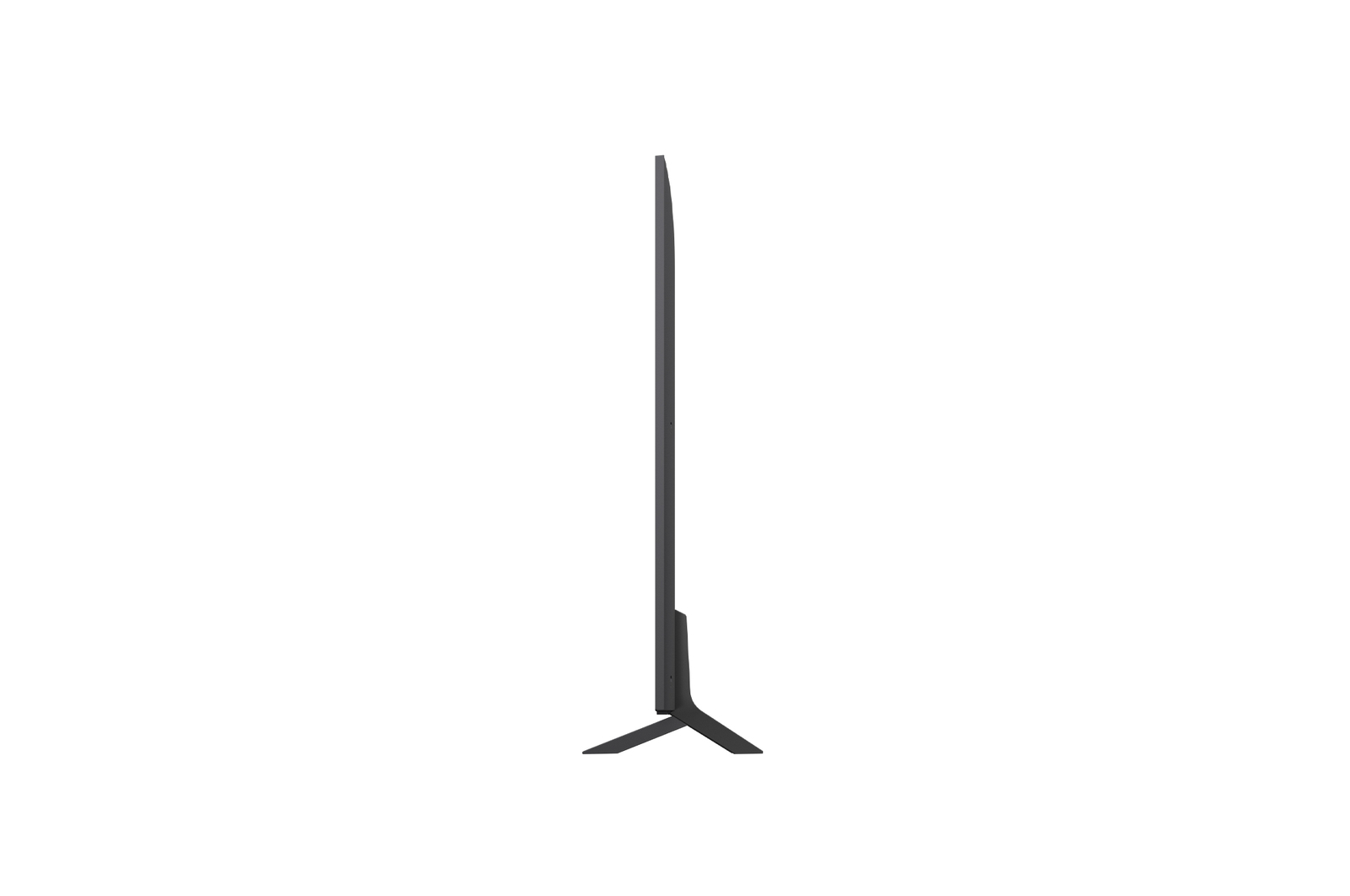 Vue latérale gauche du téléviseur LG QNED evo QNED85 TV 