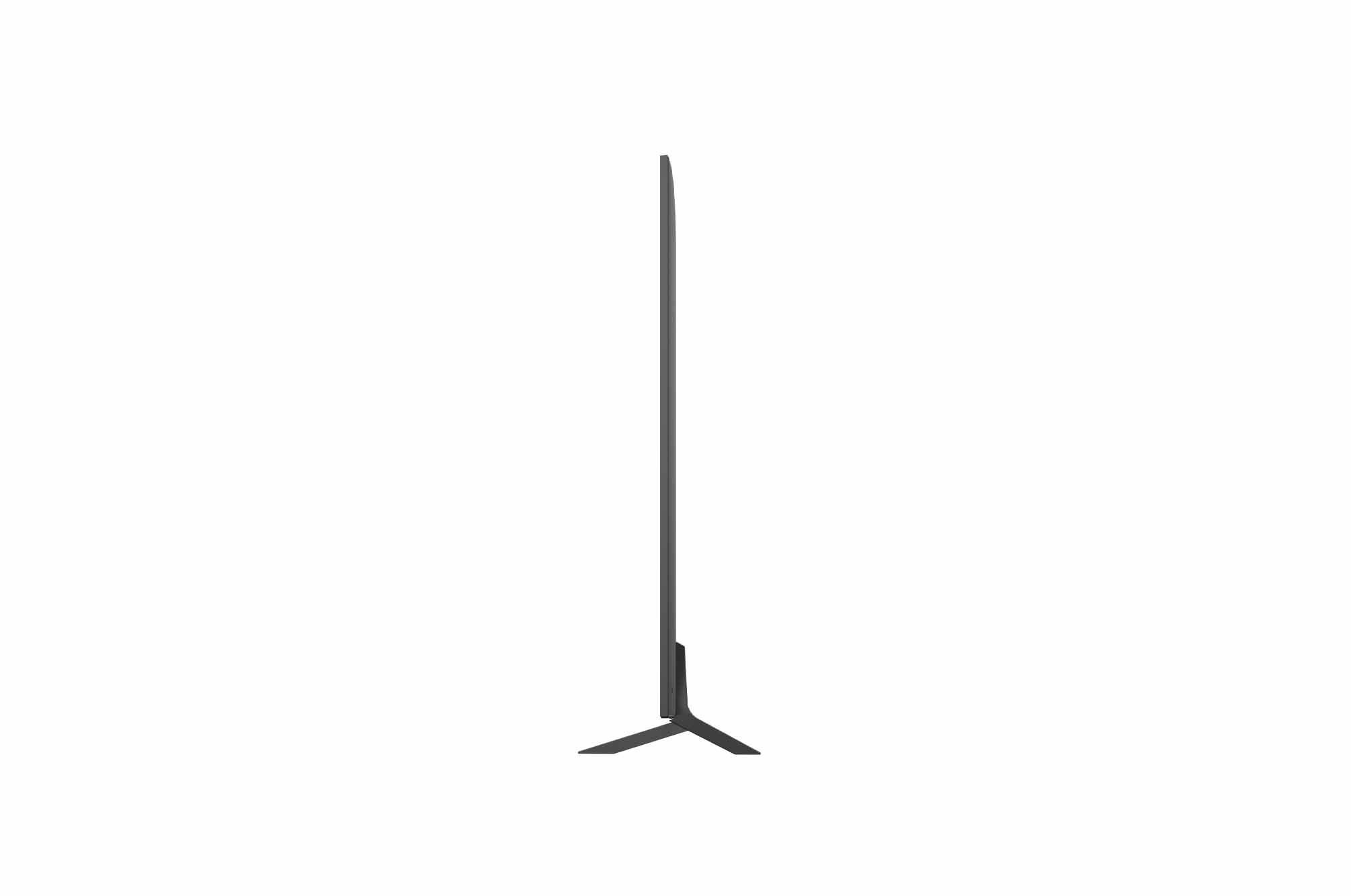 Vue latérale gauche du téléviseur LG QNED evo QNED85 TV 