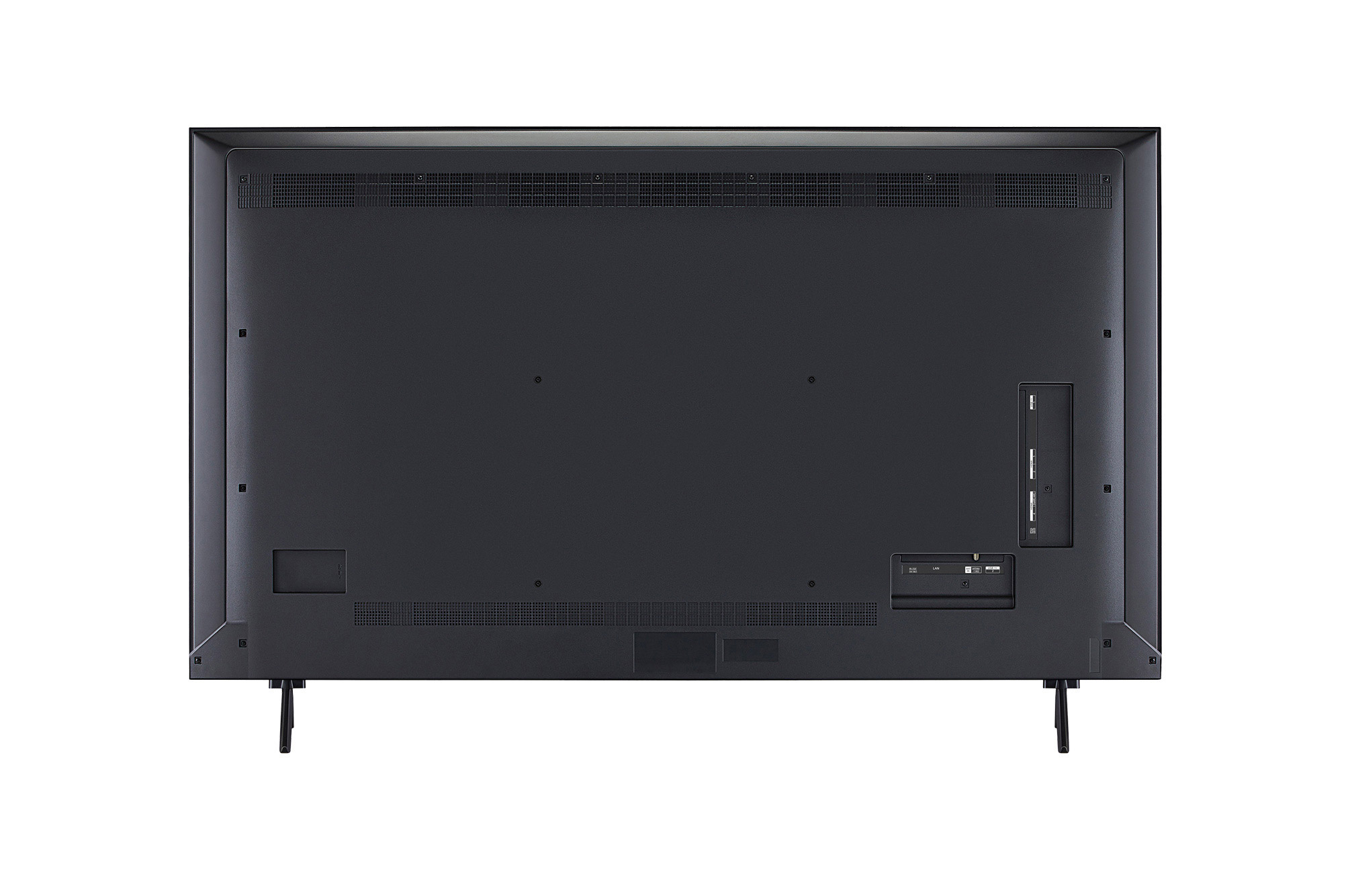 Vue arrière du téléviseur LG QNED evo qned91.