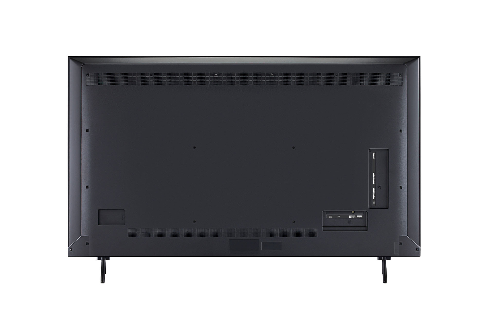 Vue arrière du téléviseur LG QNED evo qned91.