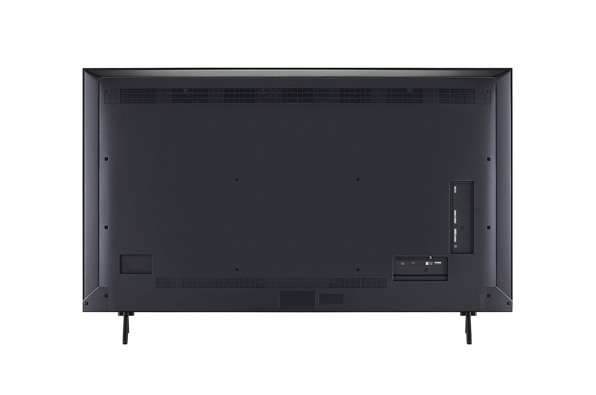 Vue arrière du téléviseur LG QNED evo qned91.