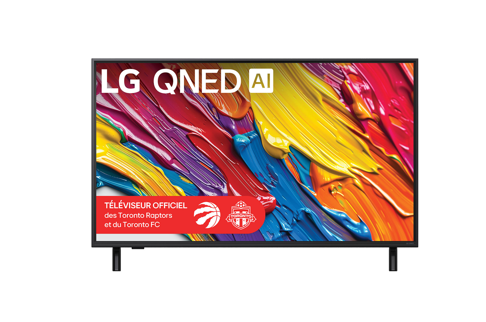 Vue de face de 43 pouces LG QNED AI QNED82 4K Smart TV 2025 43QNED82AAA