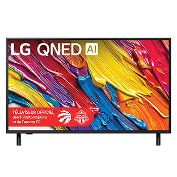Vue de face de 43 pouces LG QNED AI QNED82 4K Smart TV 2025 43QNED82AAA