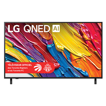 Vue de face de 55 pouces LG QNED AI QNED82 4K Smart TV 2025 55QNED82AAA
