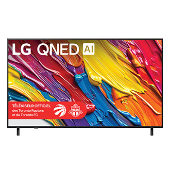 Vue de face de 65 pouces LG QNED AI QNED82 4K Smart TV 2025 65QNED82AAA