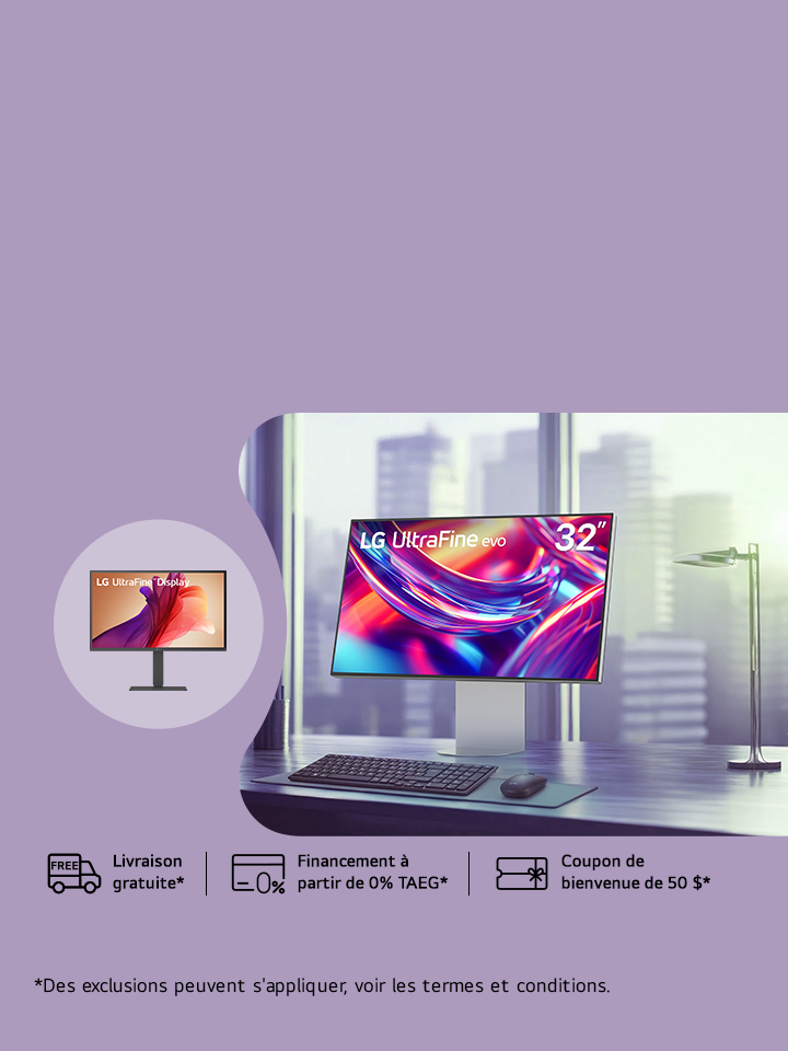 Upgrade your view with the 32'' 6K Nano IPS monitor. Order by March 31 to receive a free 27" 4K UHD IPS Monitor.
