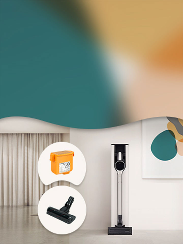 Ceci est une image de l’aspirateur LG et de son accessoire